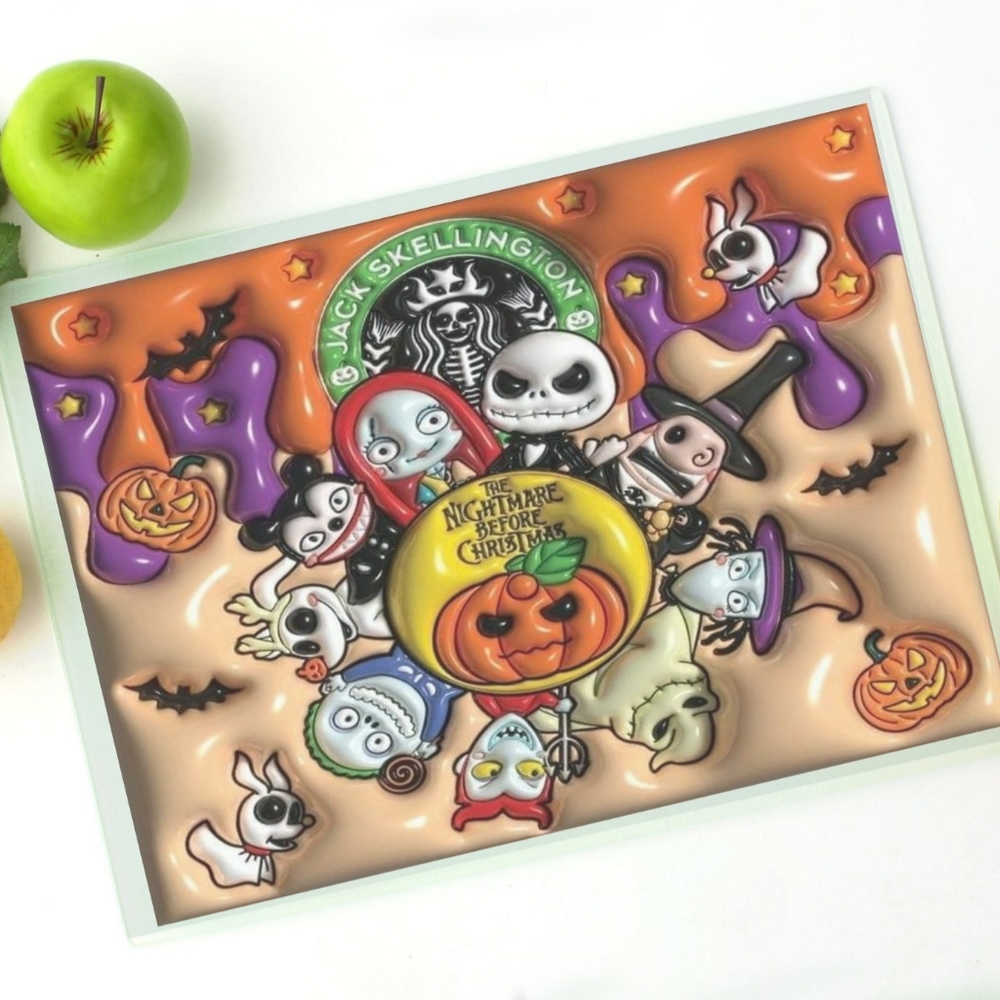 3d Jack Skellington tempered glass cutting